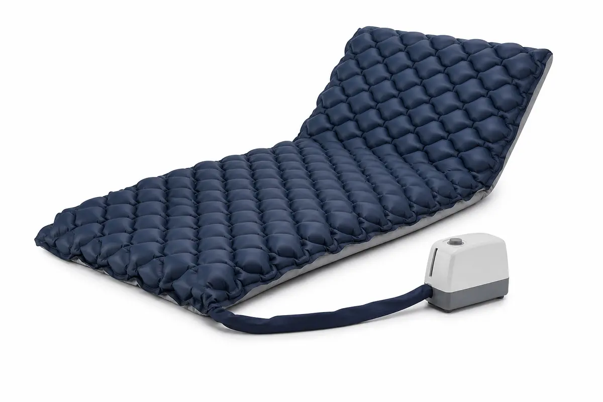 Air bubble mattress with pump for hospital bed rental in Hyderabad
