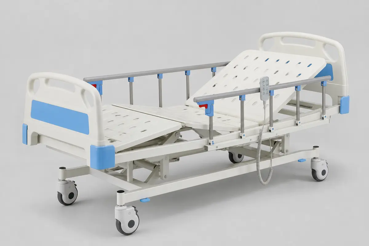 Electric hospital bed illustrating home-care bed types