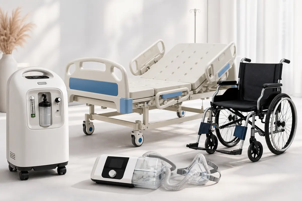 Oxygen concentrator, hospital bed, wheelchair and respiratory equipment from Life Healthcare